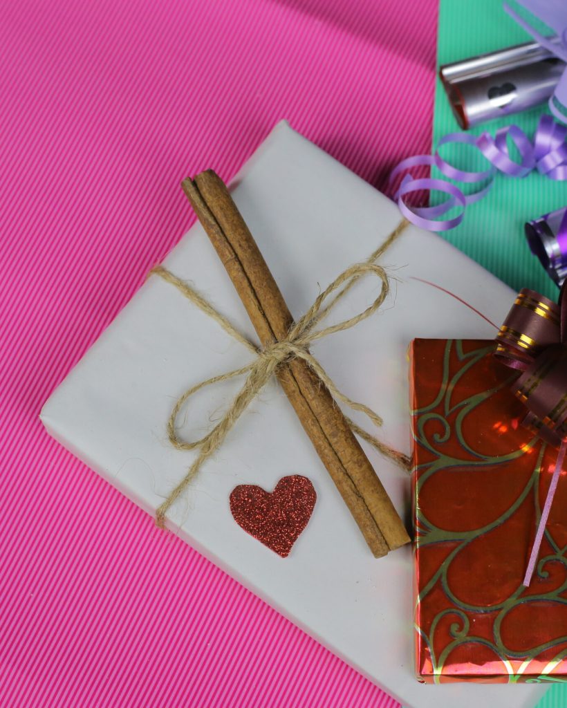 A closeup shot of Christmas gifts on an isolated background - Christmas concept